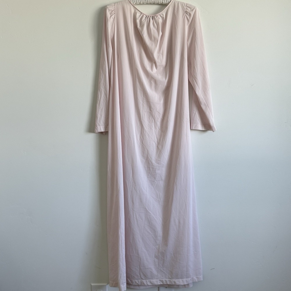 VTG Shadowline Long Nightgown Womens‎ Small Satin Coquette Embroidered Feminine - Picture 5 of 9